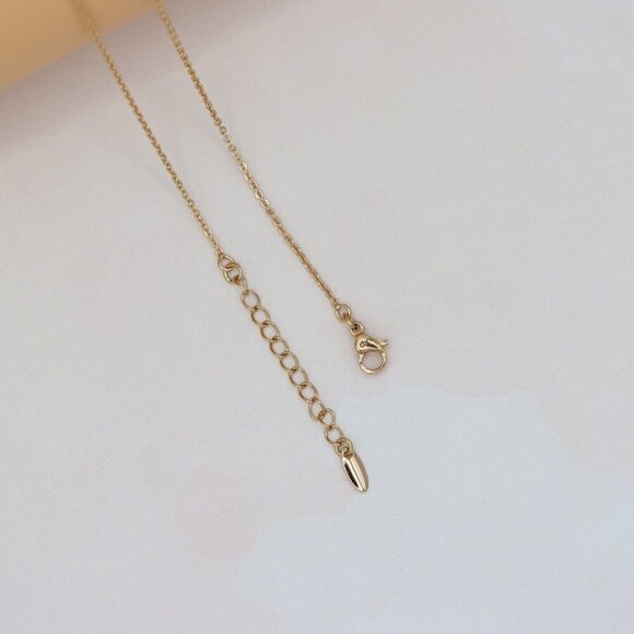 Dainty Rose Gold LOVE Pendant Necklace with Adjustable Chain, XPNL0203 - Picture 12 of 13